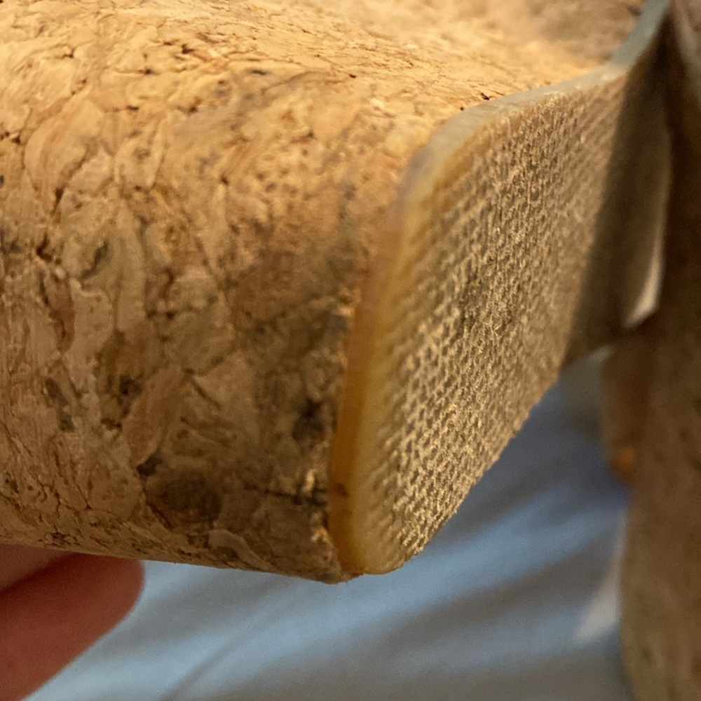 Tan Nubuck Cork Espadrille Wedge Slingback - Picture 14 of 16